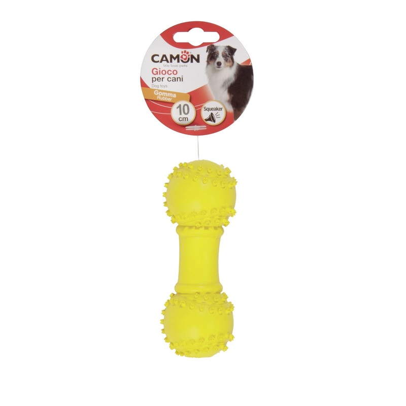 Camon Rubber Toy with Squeaker  Dumbbell with Balls