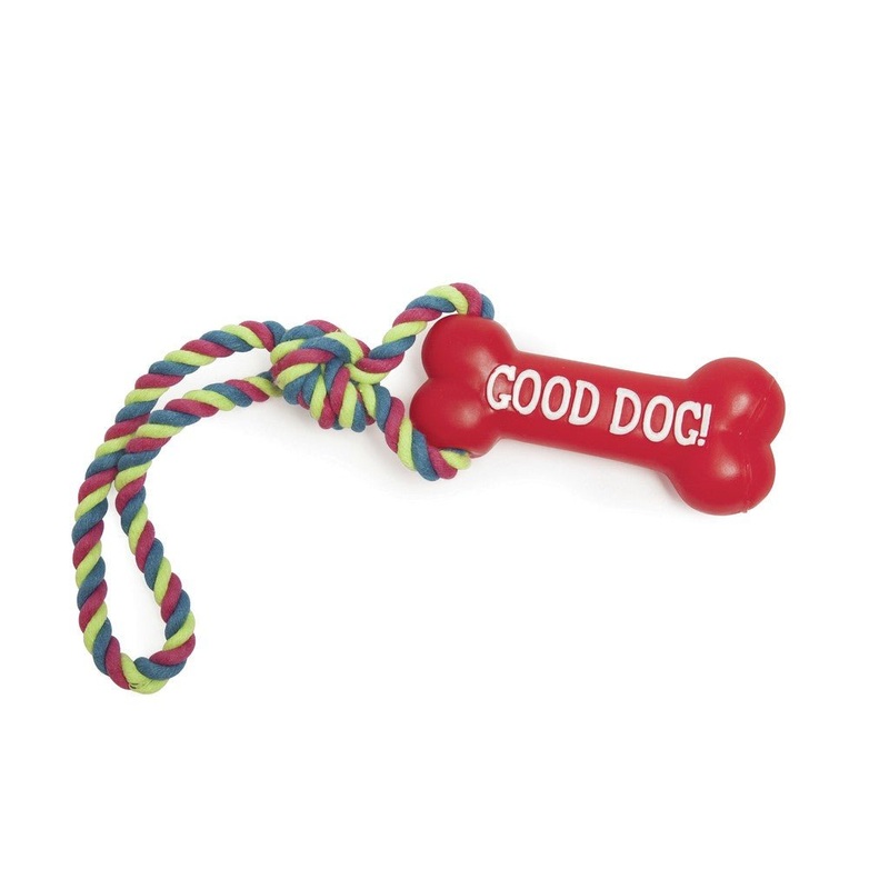 Camon Vinyl Bone with Rope - 39cm
