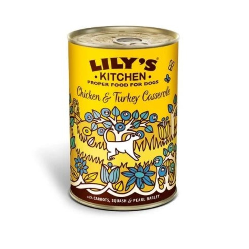 Lily's Kitchen Chicken & Turkey Casserole Wet Dog Food Box - 6x400g