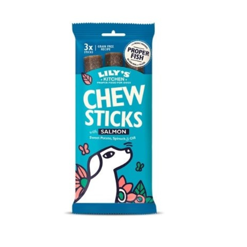 Lily's Kitchen Dog Chew Sticks with Salmon Dog Treats - 120g