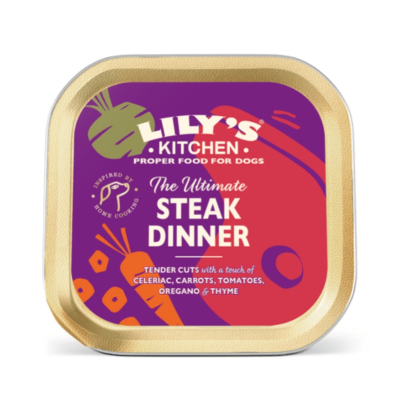 Lily's Kitchen The Ultimate Steak Dinner Wet Dog Food - 3x150g