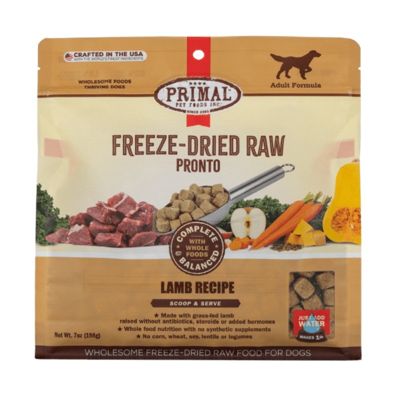 Primal Canine Lamb Pronto For Dog  7oz