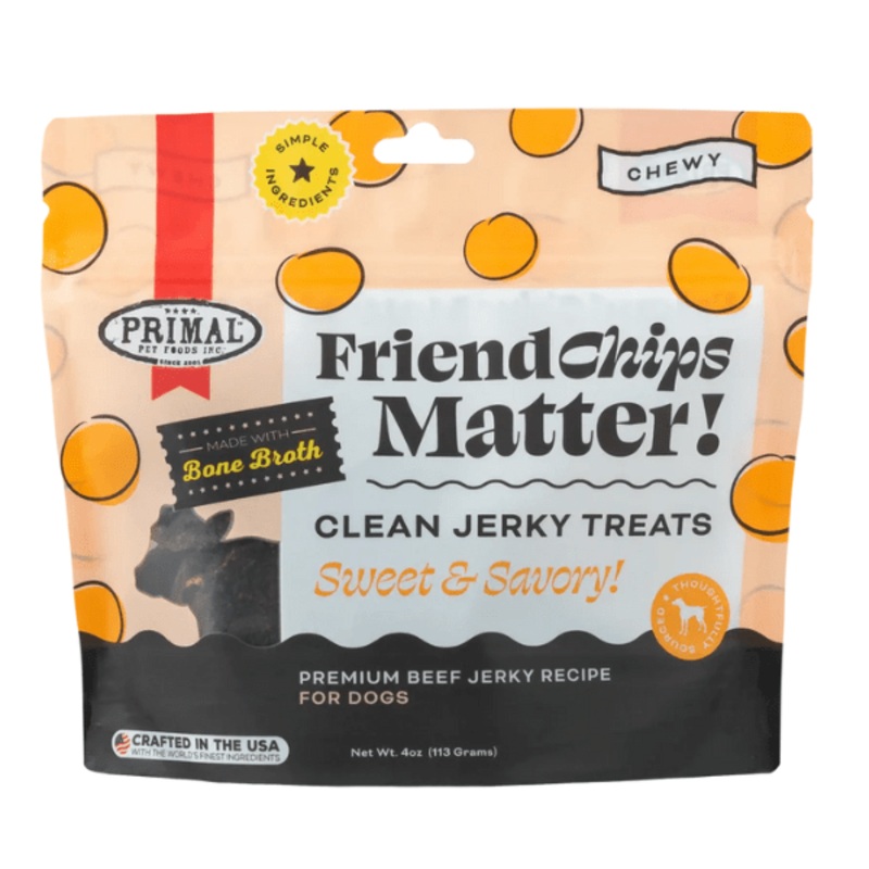 Primal FriendChips Matter  Beef with Broth Jerky Treat - 4oz