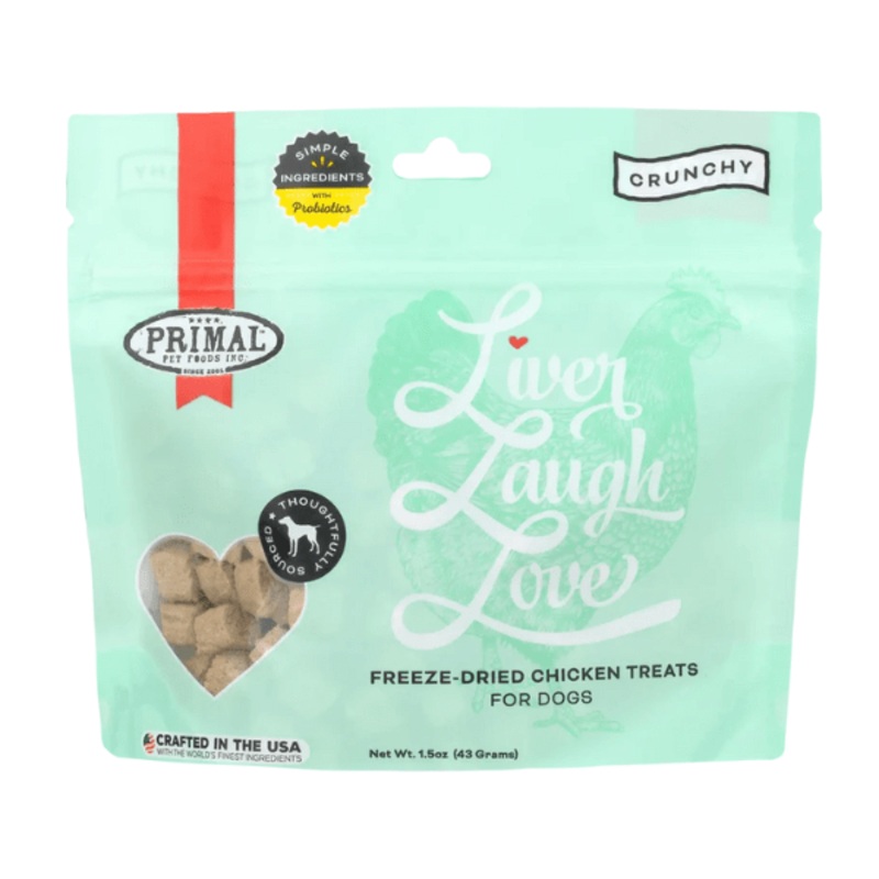 Primal Liver, Laugh, Love  Simply Chicken Freeze-Dried Treat - 1.5oz