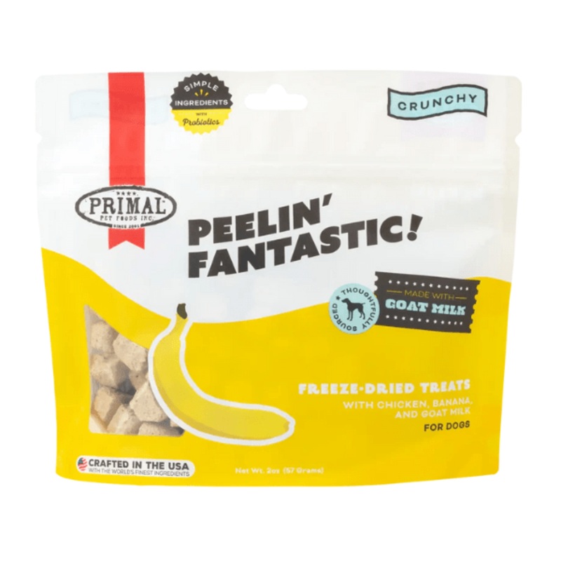Primal Peelin Fantastic  Chicken & Banana with Goat Milk Freeze-Dried Treat - 2oz
