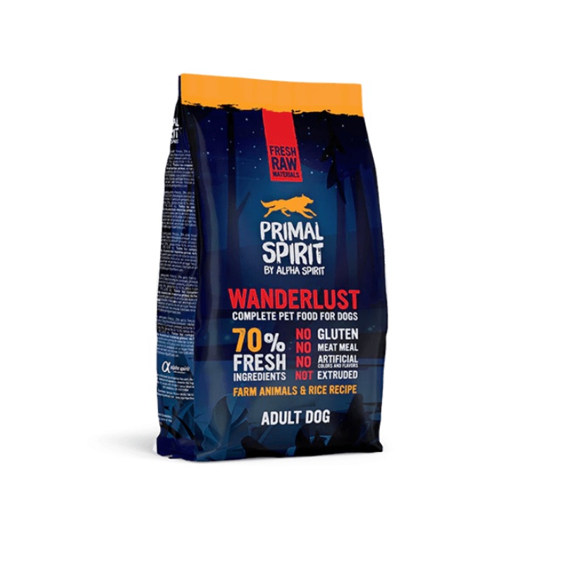 Alpha Spirit Primal 70% Wanderlust Dry Dog Food
