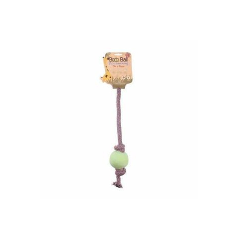 Beco Natural Rubber Ball on Rope for Dogs