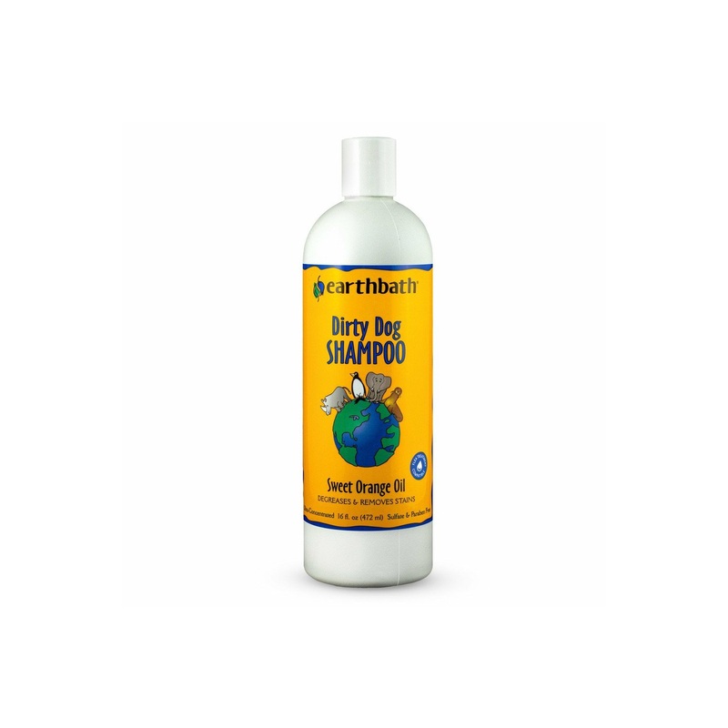 earthbath Dirty Dog Shampoo Sweet Orange Oil, Degreases & Removes Stains - 16oz