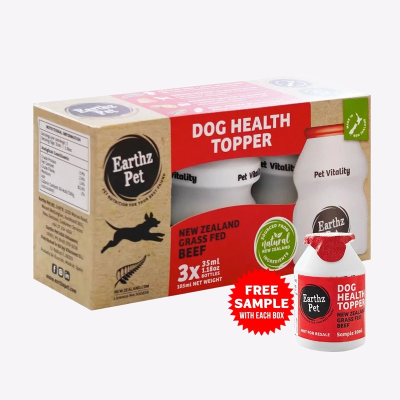 Earthz Pet New Zealand Grass Fed Beef Health Topper for Dogs