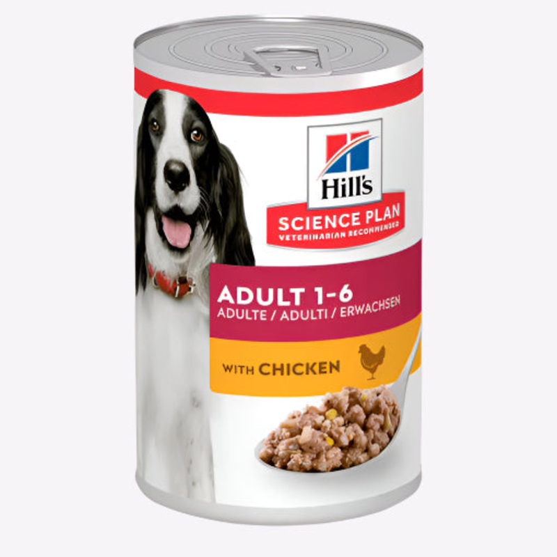 Hills Science Plan Adult Dog Food With Chicken- 12x370g