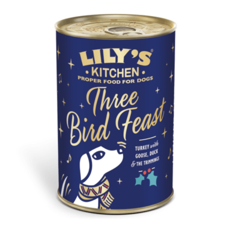 Lily's Kitchen Christmas Three Bird Feast Wet Dog Food - 6x400g