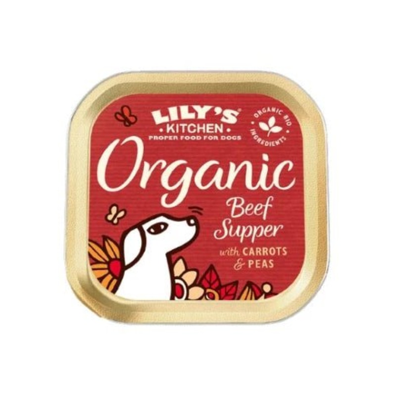Lily's Kitchen Organic Beef Supper Wet Dog Food Box - 11x150g