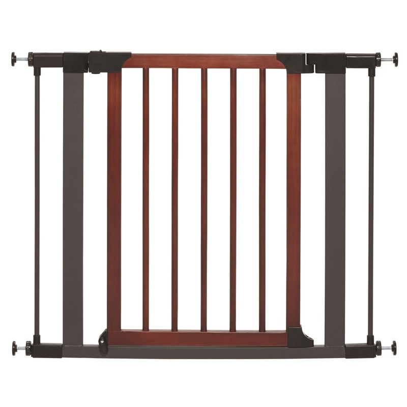 MidWest Steel Pet Gate with Decorative Wood Door