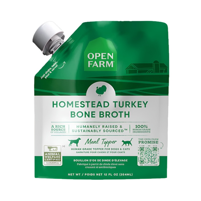 Open Farm Bone Broth Meal Topper for Dogs & Cats - 12oz