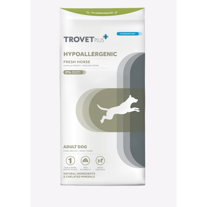 Trovet Plus Hypoallergenic Horse Veterinary Diets Adult Dry Dog Food