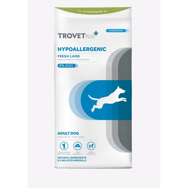 Trovet Plus Hypoallergenic Lamb Veterinary Diets Adult Dry Dog Food