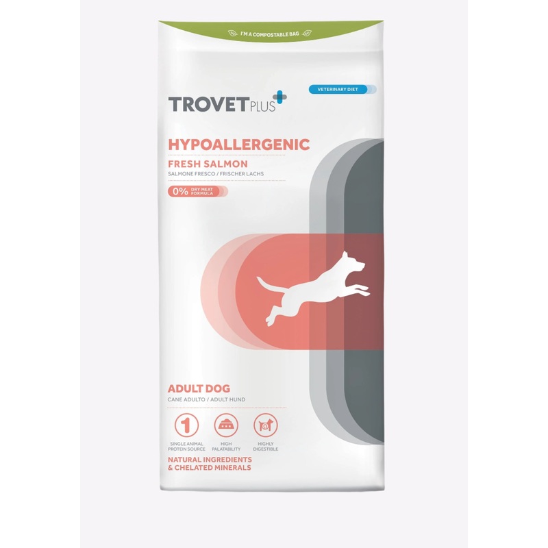 Trovet Plus Hypoallergenic Salmon Veterinary Diets Adult Dry Dog Food