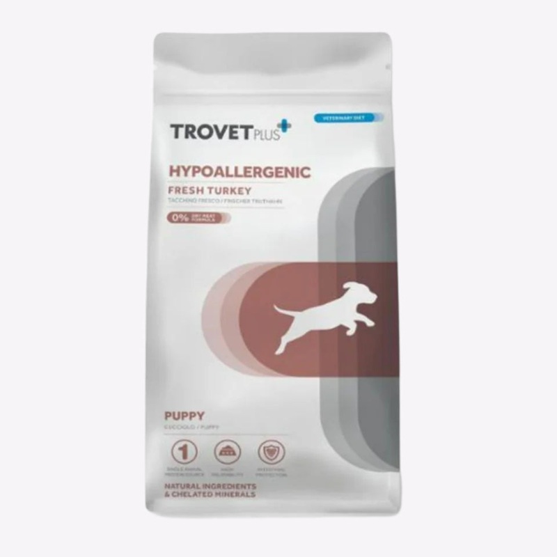 Trovet Plus Hypoallergenic Turkey Veterinary Diets Dry Puppy Food - 3kg