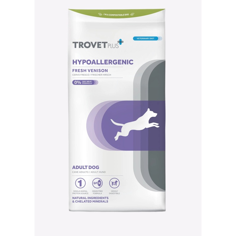 Trovet Plus Hypoallergenic Venison Veterinary Diets Adult Dry Dog Food