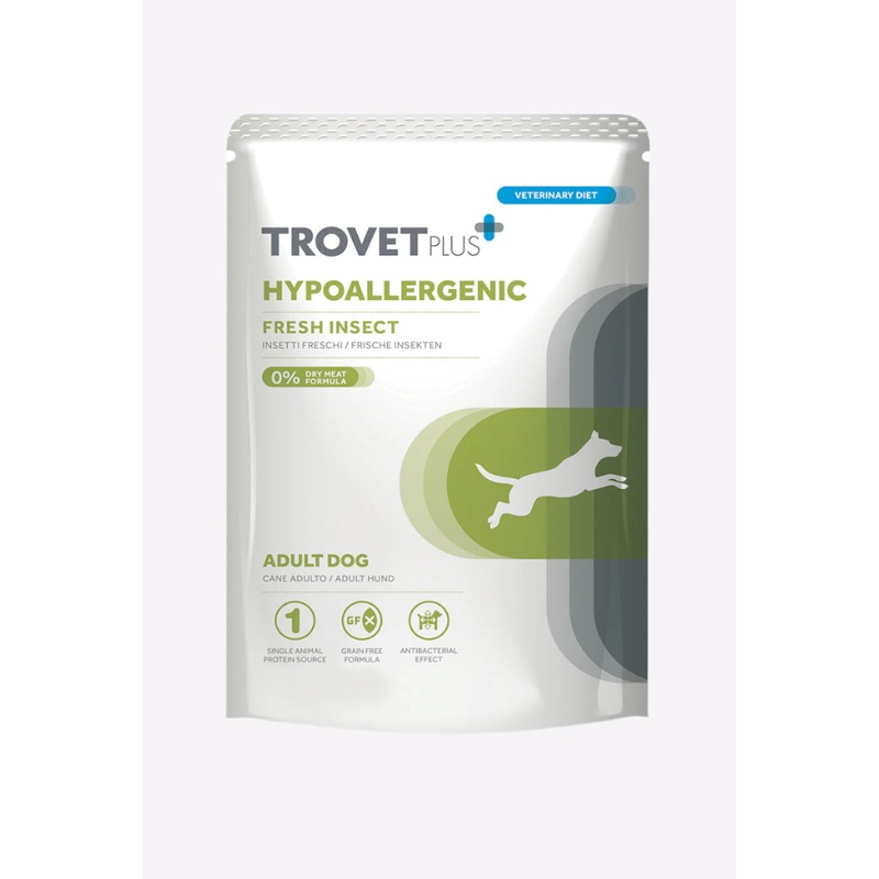 Trovet Plus Pouch Dog Hypoallergenic Insect Veterinary Diets Wet Food  - 3x300g