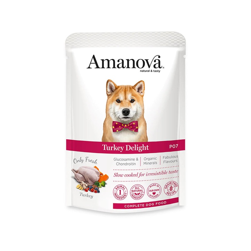 Amanova Adult Dog Turkey Delight Wet Dog Food    12x100g