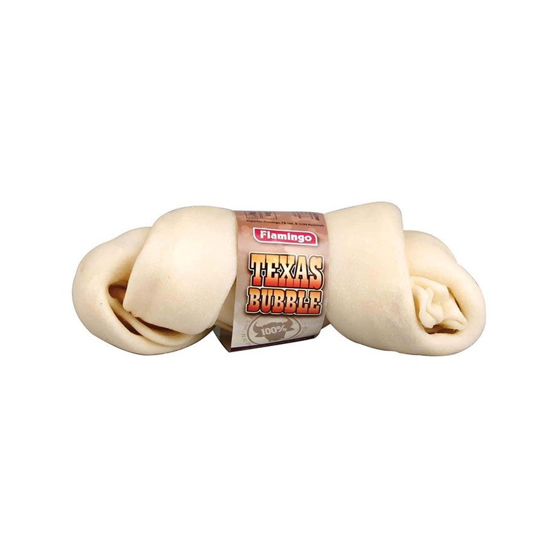 Flamingo Texas Bubble Rawhide Bone Dog Treats