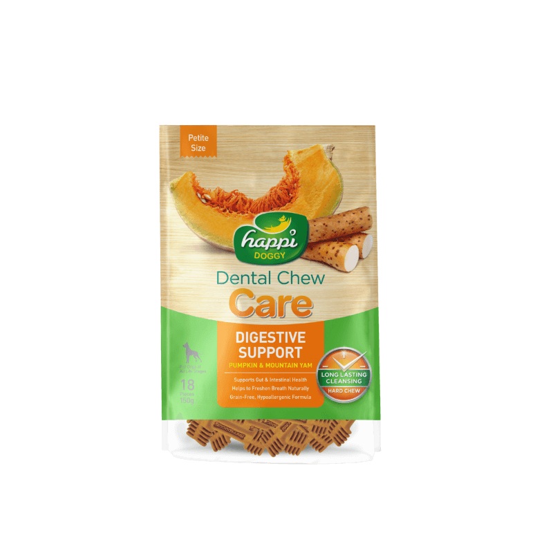 Happi Doggy Dental Chew Care-Digestive Support- 150g