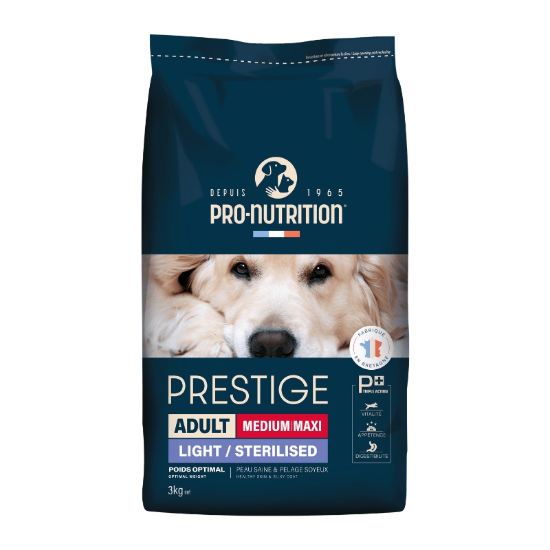 Pro Nutrition Prestige  Adult Medium/ Maxi Sterilised Dry Dog Food - 3kg