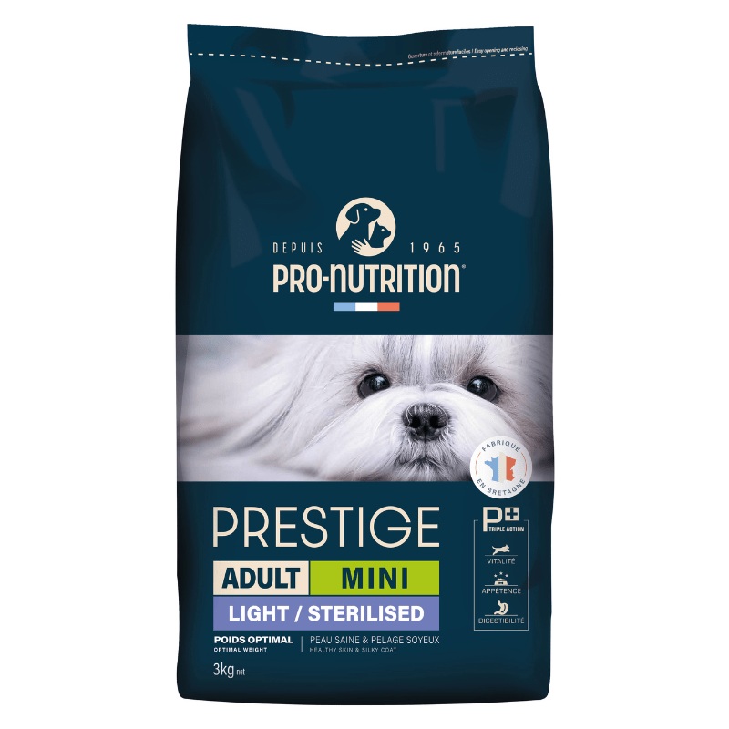 Pro Nutrition Prestige Adult Mini Light Sterilised Dry Dog Food - 3kg