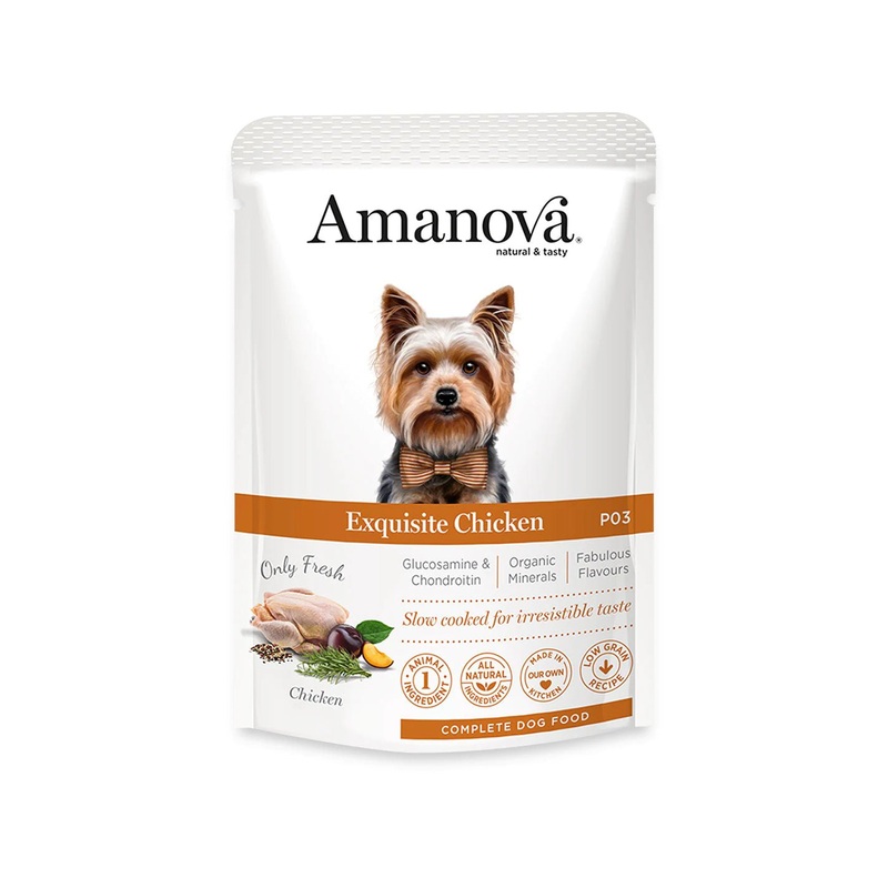 Amanova Exquisite Chicken Adult Wet Dog Food - 7x100g