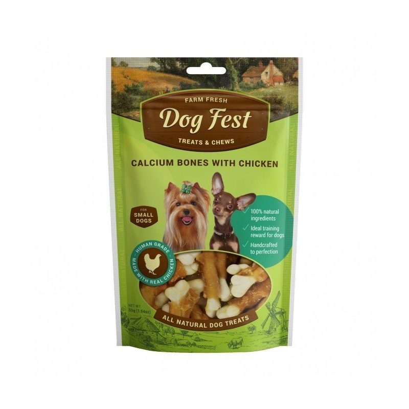 Dog Fest Calcium Bones With Chicken For Mini-Dogs - 55g (1.94oz)