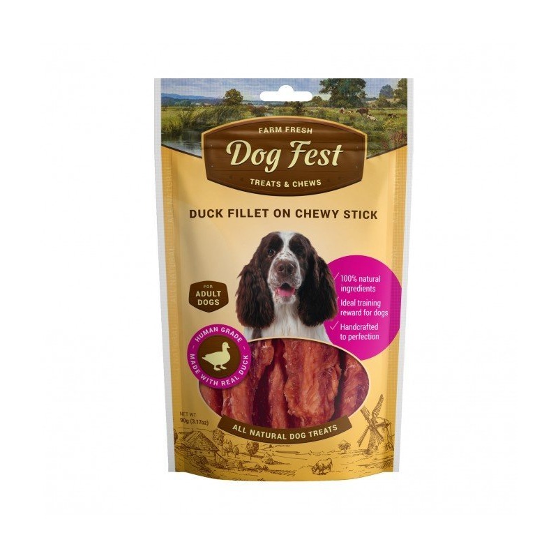 Dog Fest Duck Fillet On A Chewy Stick For Adult Dogs - 90g (3.17oz)