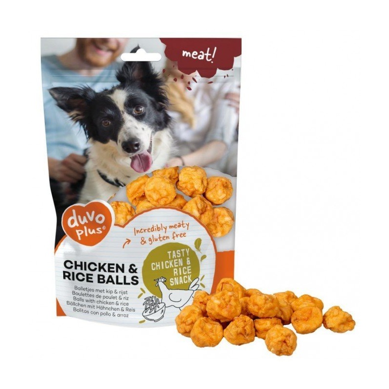 Duvo+ Meat! Chicken & Rice Balls Dog Treats -180g