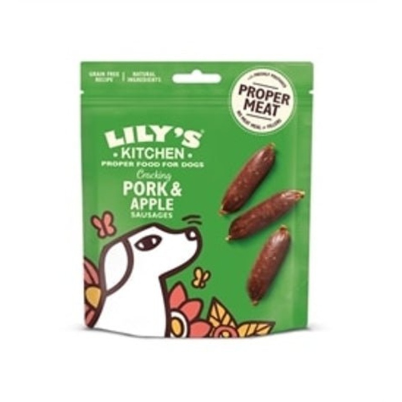 Lily's Kitchen Cracking Pork & Apple Sausages Dog Treat - 70g