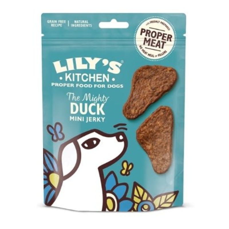 Lily's Kitchen The Mighty Duck Mini Jerky Grain Free Dog Treats - 70g