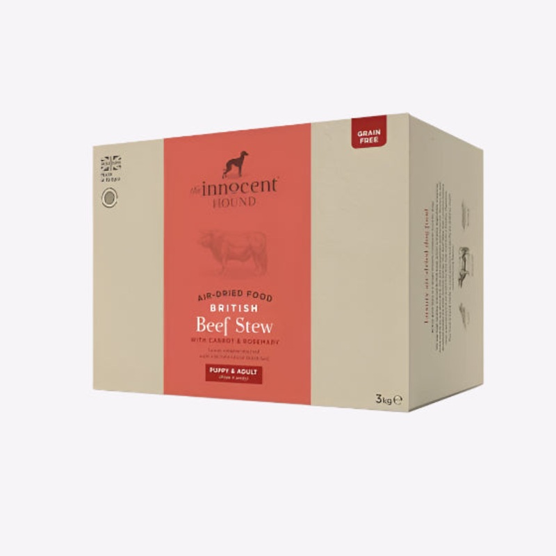 The Innocent Hound Air-Dried British Beef Stew with Carrot & Rosemary Puppy & Adult Dry Dog Food