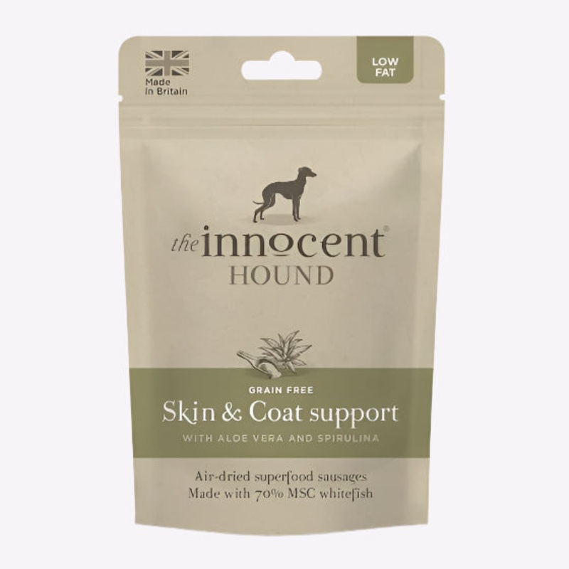 The Innocent Hound Skin & Coat White Fish Aloe Vera & Spirulina Dog Sausages - 10pcs/pack
