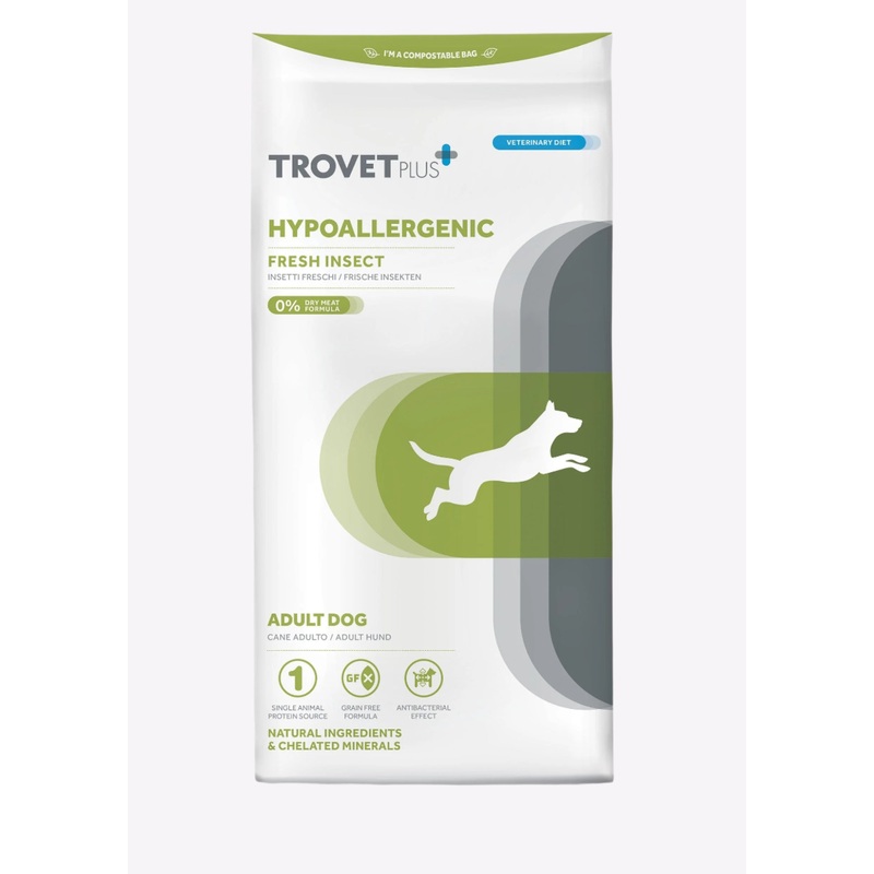 Trovet Plus Hypoallergenic Insect Veterinary Diets Adult Dry Dog Food