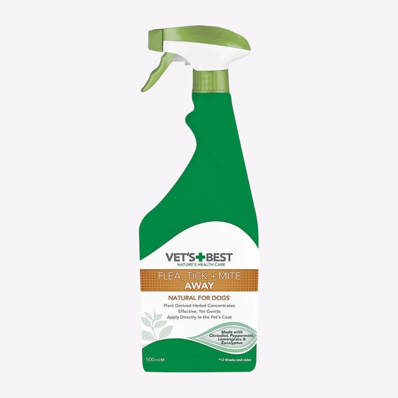 Vets Best Flea, Tick and Mite Treatment Spray for Dogs - 500ml