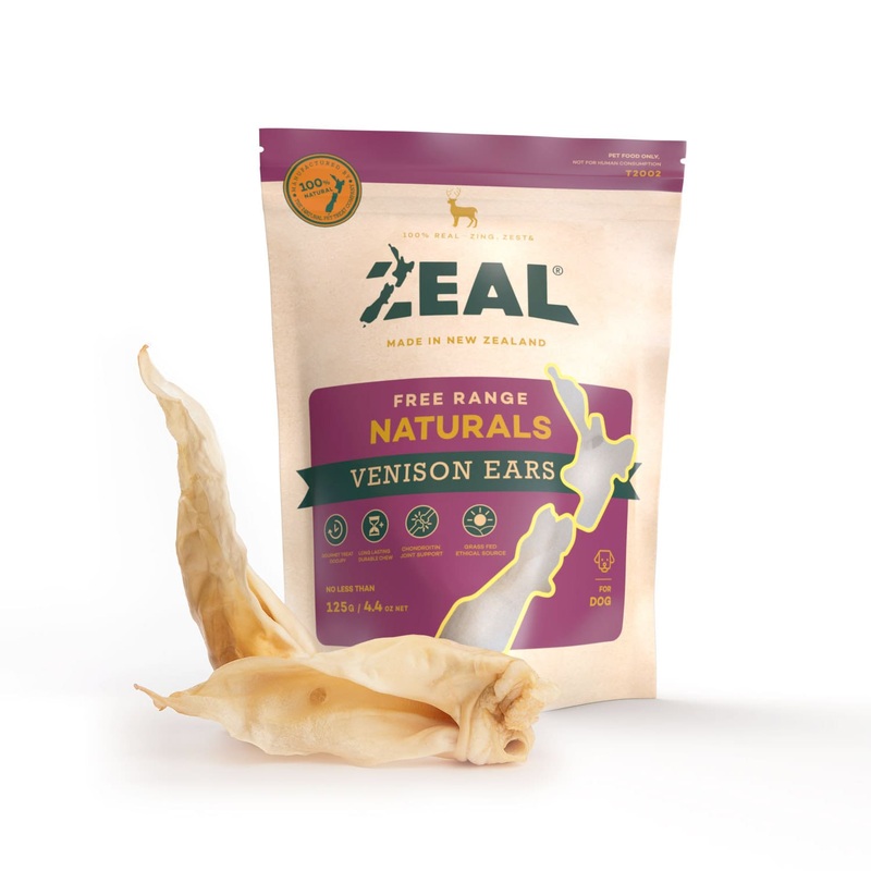 Zeal Venison Ears Dog  Treats (3-4pcs) - 125g