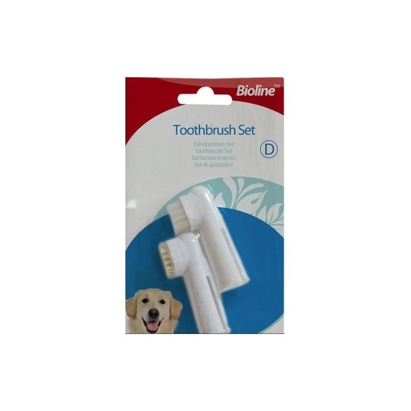 Bioline Finger Tooth Brush Set For Dog