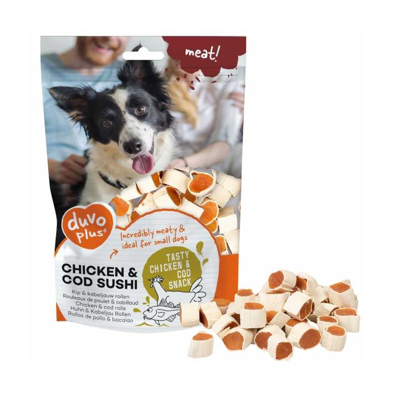 Duvo+ Meat Chicken & Cod Sushi Dog Treats-180g