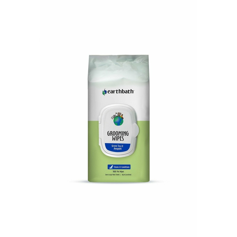 earthbath Grooming Wipes, Green Tea & Awapuhi - 100 ct