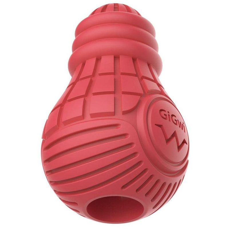 GiGwi Red Bulb Dispensing Treat Dog Toy  Medium