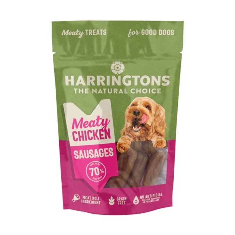 Harringtons Chicken Sausage High Meat Dog Treats-70g