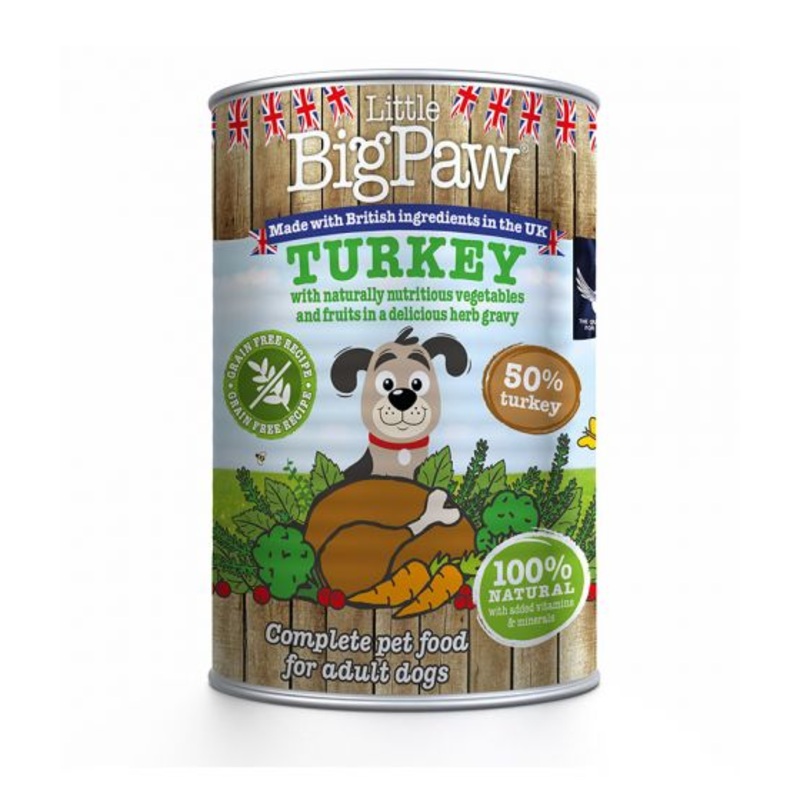 Little Big Paw Dog Turkey Tin - 390g