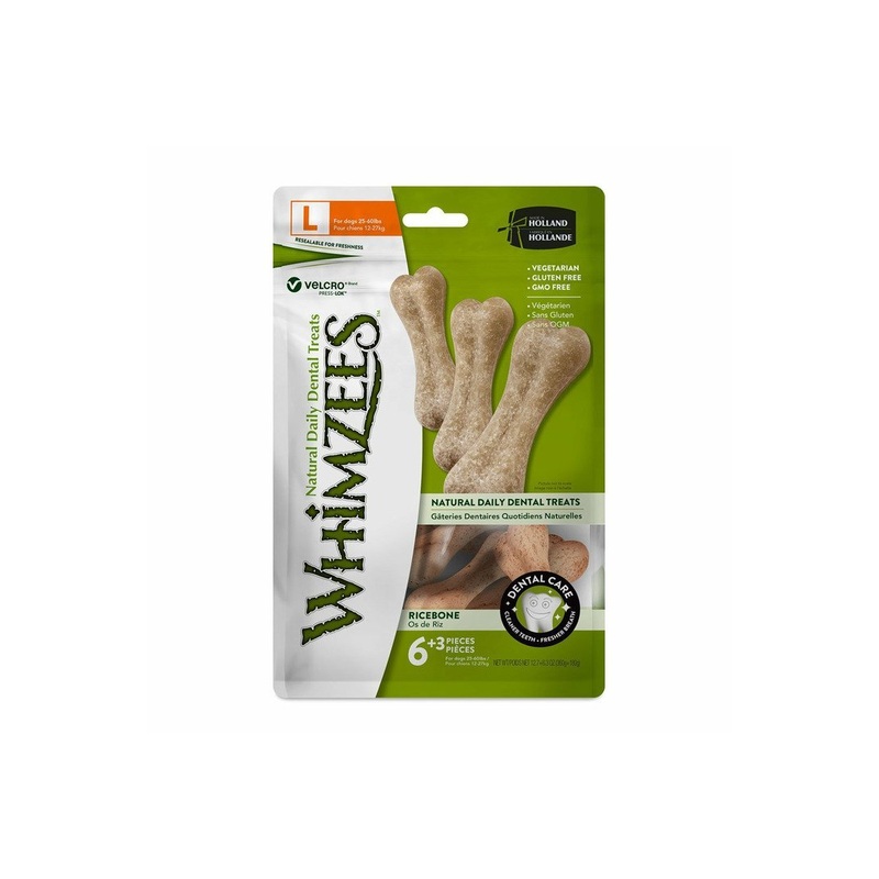 Whimzees Rice Bone Dental Dog Treat - 9pcs