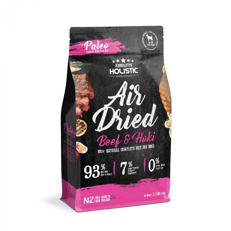 Absolute Holistic Air Dried Diet Dog Food Beef & Hoki - 1kg