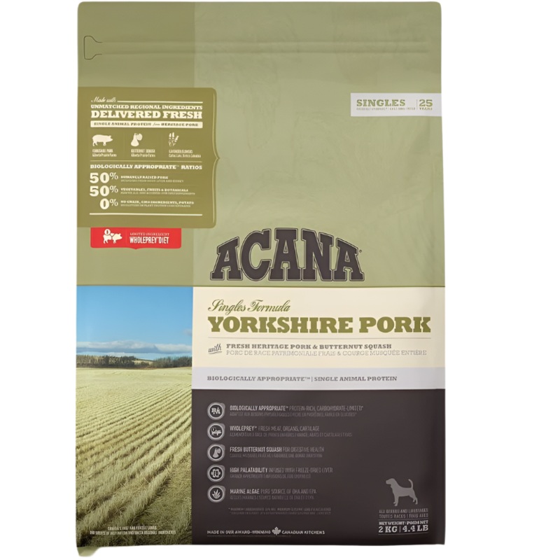 Acana Yorkshire Pork Dog Dry Food - 2kg