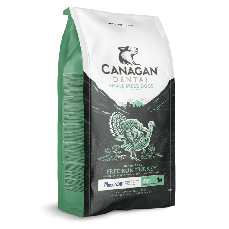Canagan Free Run Turkey Dental Small Breed Dry Dog Food - 2kg